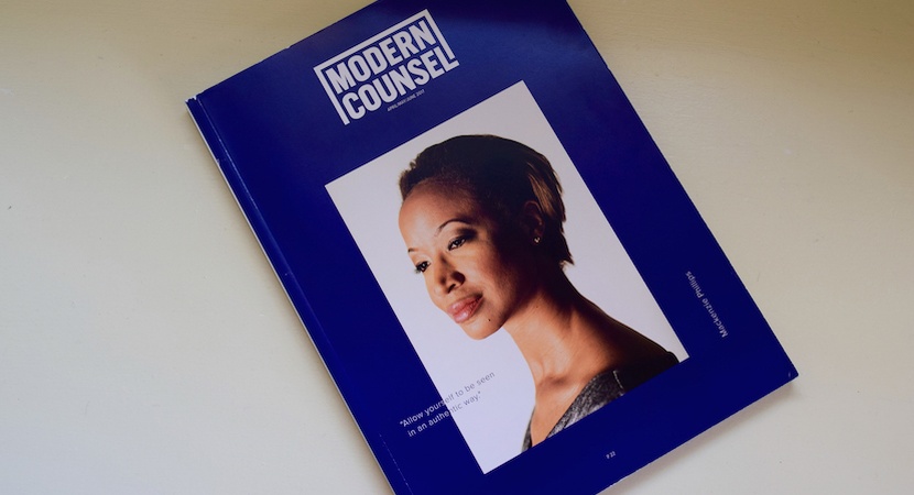 2016 Fellow Mackenzie Phillips on the cover of Modern Counsel's spring 2017 issue.