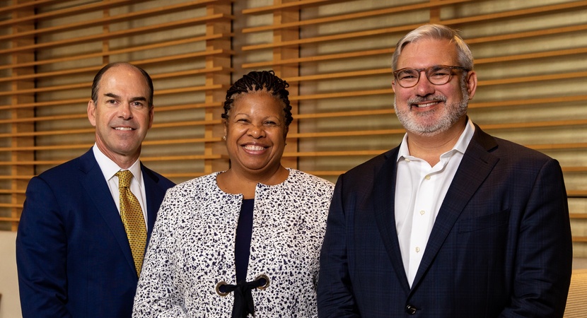 LCLD welcomes new members of the Board of Directors, L to R: Tom O'Neill of Exelon; Deneen Donnley of Consolidated Edison; and Mitch Zuklie of Orrick. Not pictured: Maryanne Lavan of Lockheed Martin. (Photo by Jay Haas)