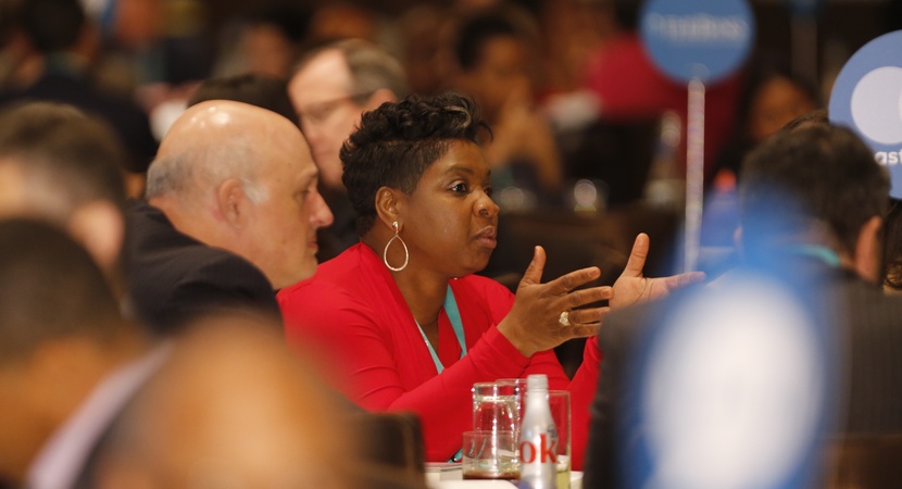 LCLD Members shared ideas on creating more opportunities for diverse talent during table exercises at the 2017 Annual Meeting. (Photo by Joe Mahoney)