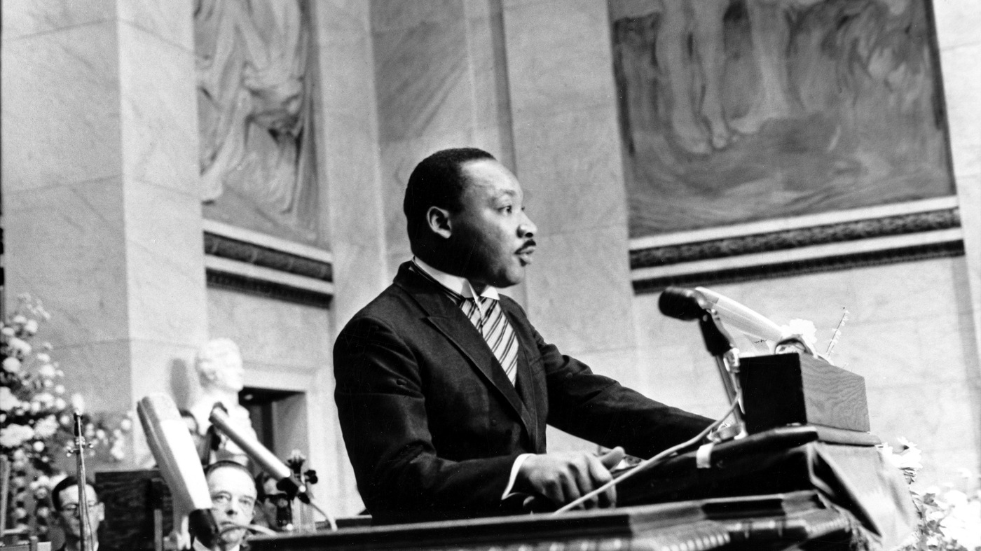 MLK accepting the Nobel Prize for Peace on December 10, 1964. 